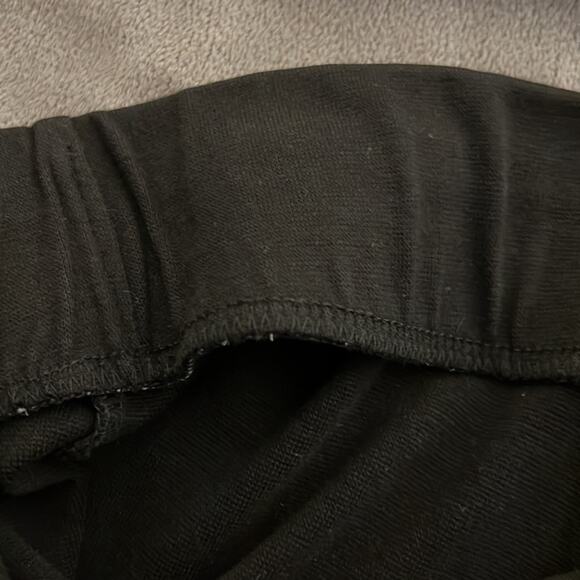 Betty Blue Vintage Black Stretch Knit Stirrup Pants Size Junior Large Wide Waist - Picture 4 of 10